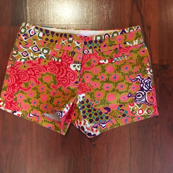 J Crew Colorful Tropical Coral Chartreuse Green - Picture 5 of 7